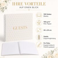 Gästebuch Hochzeit 100 Seiten - 24 x 24 cm
