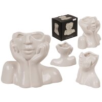 Keramik-Vase Face 14 x 7 x 11,5 cm