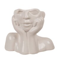 Keramik-Vase Face 14 x 7 x 11,5 cm