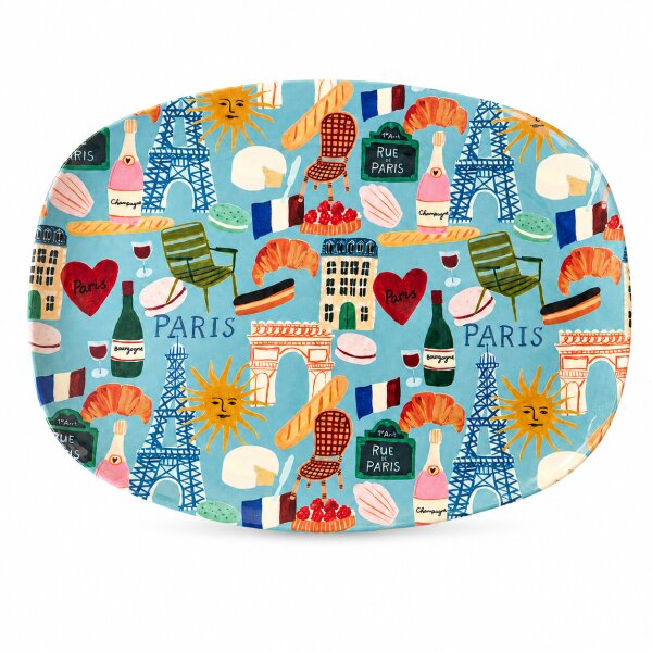 RICE Melamin-Tablett „Paris Mon Amour“ – 30 x 21,5 cm