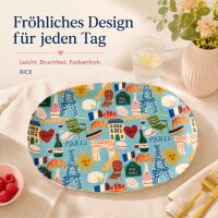 RICE Melamin-Tablett „Paris Mon Amour“ – 30 x 21,5 cm
