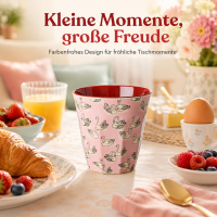 RICE Melaminbecher Swan Print rosa 250 ml – Kinderbecher mit Schwanenmotiv