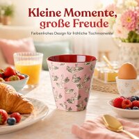 RICE Melaminbecher Swan Print rosa 250 ml – Kinderbecher mit Schwanenmotiv
