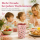 RICE großer Melaminbecher Swan Print rosa 400 ml – Kinderbecher mit Schwanenmotiv