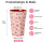 RICE großer Melaminbecher Swan Print rosa 400 ml – Kinderbecher mit Schwanenmotiv
