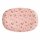 RICE ovaler Melaminteller Swan Print Pink 30 cm – rosa Melaminplatte