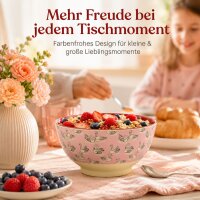 RICE Melaminschale Swan Print rosa 700 ml – Schale mit Schwanenmotiv