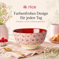 RICE Melaminschale Swan Print rosa 700 ml – Schale mit Schwanenmotiv