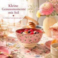 RICE kleine Melaminschale Swan Print Pink 300 ml – rosa Schale mit Schwanenmotiv