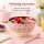 RICE kleine Melaminschale Swan Print Pink 300 ml – rosa Schale mit Schwanenmotiv