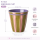 RICE Medium Melaminbecher Streifenmuster olivgrün rosa lila – 250 ml