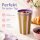 RICE großer Melaminbecher Streifenmuster olivgrün rosa lila – 400 ml