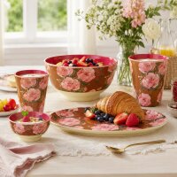 RICE rechteckiger Melaminteller Fiesta Rose braun rosa – 30 cm