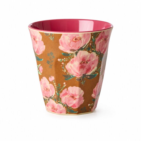 RICE Melaminbecher Fiesta Rose braun rosa – Medium 250 ml
