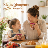 RICE Melaminbecher Fiesta Rose braun rosa – Medium 250 ml