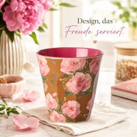 RICE Melaminbecher Fiesta Rose braun rosa – Medium 250 ml