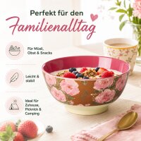 RICE Medium Melaminschale Fiesta Rose braun rosa – 700 ml