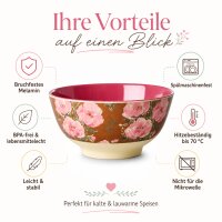 RICE Medium Melaminschale Fiesta Rose braun rosa – 700 ml