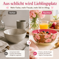 RICE Medium Melaminschale Fiesta Rose braun rosa – 700 ml