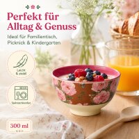 RICE Kleine Melaminschale Fiesta Rose braun rosa – 300 ml