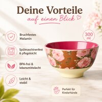 RICE Kleine Melaminschale Fiesta Rose braun rosa – 300 ml