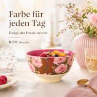 RICE Kleine Melaminschale Fiesta Rose braun rosa – 300 ml