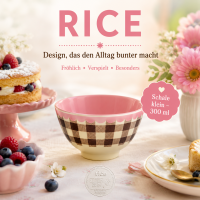 RICE Kleine Melaminschale Check Me Out braun rosa – 300 ml