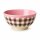 RICE Melaminschale „Check Me Out“ 700 ml – kariert in Rosa/Braun
