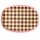 RICE Melaminteller „Check Me Out“ 30 x 21,5 cm – kariert in Rosa/Braun
