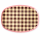 RICE Melaminteller „Check Me Out“ 30 x 21,5 cm – kariert in Rosa/Braun