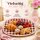 RICE Melaminteller „Check Me Out“ 30 x 21,5 cm – kariert in Rosa/Braun