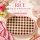 RICE Melaminteller „Check Me Out“ 30 x 21,5 cm – kariert in Rosa/Braun