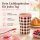 RICE Melaminbecher „Check Me Out“ 400 ml – kariert in Rosa/Braun