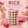 RICE Melaminbecher „Check Me Out“ 400 ml – kariert in Rosa/Braun
