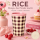 RICE Melaminbecher „Check Me Out“ 400 ml – kariert in Rosa/Braun