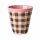 RICE Melaminbecher „Check Me Out“ 250 ml – kariert in Rosa/Braun