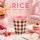 RICE Melaminbecher „Check Me Out“ 250 ml – kariert in Rosa/Braun