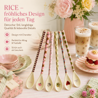 RICE Melamin Latte-Löffel Bon Vivant 6er Set