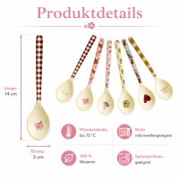 RICE Melamin Teelöffel Bon Vivant 6er Set