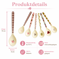 RICE Melamin Teelöffel Bon Vivant 6er Set