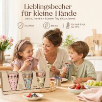 RICE Melaminbecher 6er Set Bon Vivant – kleine Becher 160 ml, BPA-frei & spülmaschinenfest
