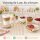 RICE Melamin Latte-Löffel 6er Set mit Herz Print – lange Dessertlöffel 22 cm