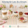RICE Melamin Latte-Löffel 6er Set mit Herz Print – lange Dessertlöffel 22 cm