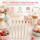 RICE Melamin Latte-Löffel 6er Set mit Herz Print – lange Dessertlöffel 22 cm