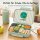 RICE Kunststoff Lunchbox mit 6 Fächern Earth Print – Brotdose für Schule, Kita & Ausflüge