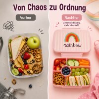 RICE Lunchbox Rainbow rosa mit 6 Fächern