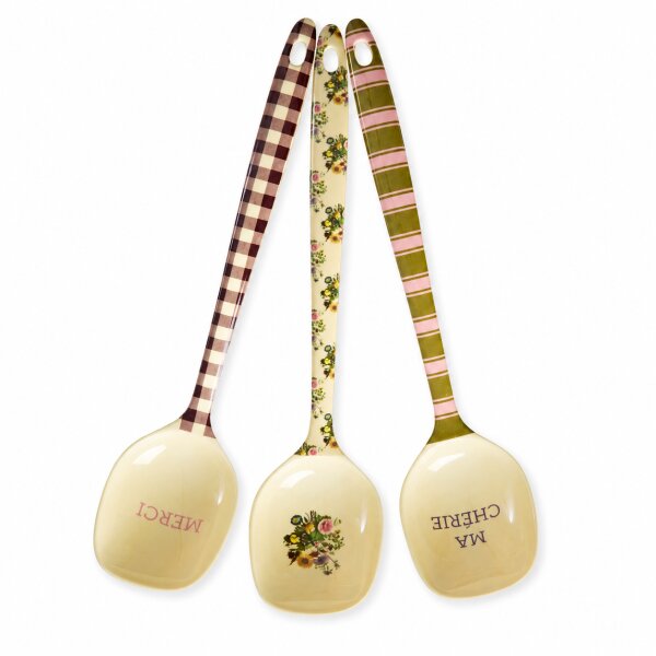 RICE Melamin Kochlöffel Set 3er Pack