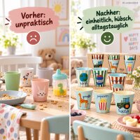 Kinderbecher Melamin 160ml Blau Himmelblau - 6er Set Kindergeschirr