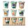 Kinderbecher Melamin 160ml Blau Himmelblau - 6er Set Kindergeschirr