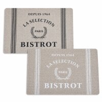 Bistrot Tischsets 2er Set – abwaschbare Platzsets...